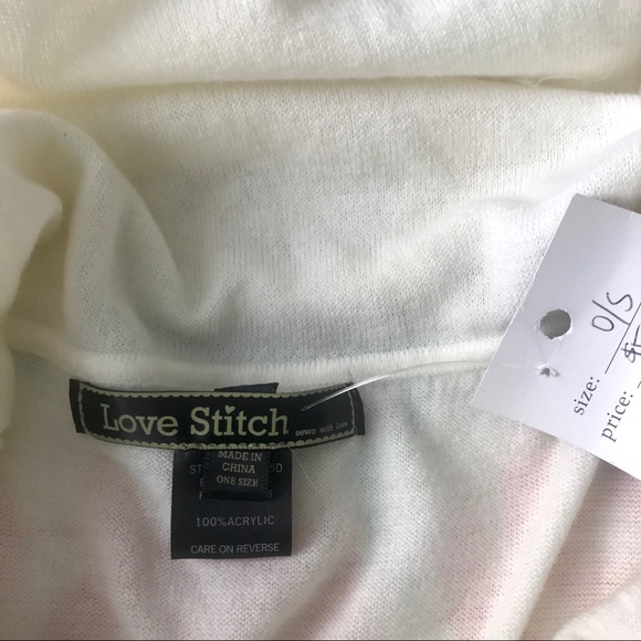 Lovestich Cowl Neck Knit Ombré Poncho Top NWT - Picture 10 of 13